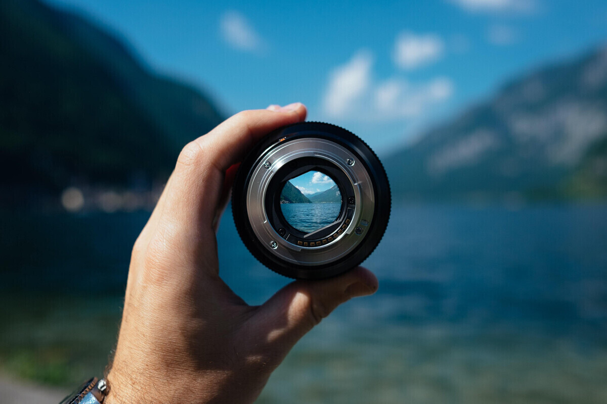 view of nature through a lens